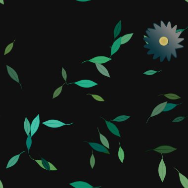 Yaprakları pürüzsüz arkaplan, vektör illüstrasyonu