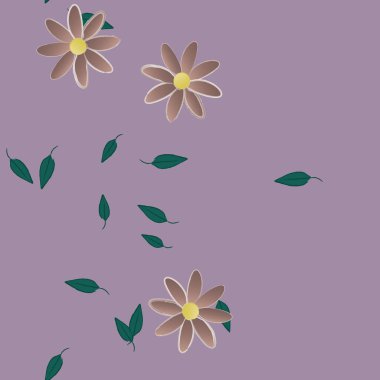 Yaprakları pürüzsüz arkaplan, vektör illüstrasyonu