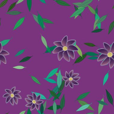 Yaprakları pürüzsüz arkaplan, vektör illüstrasyonu