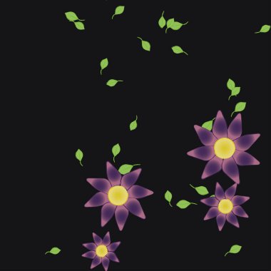 Yaprakları pürüzsüz arkaplan, vektör illüstrasyonu