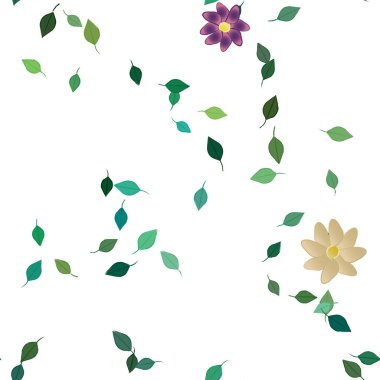 Yaprakları pürüzsüz arkaplan, vektör illüstrasyonu