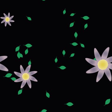 Yaprakları pürüzsüz arkaplan, vektör illüstrasyonu