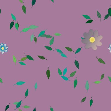 Yaprakları pürüzsüz arkaplan, vektör illüstrasyonu