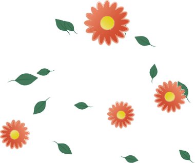 Yaprakları pürüzsüz arkaplan, vektör illüstrasyonu