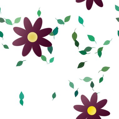 Yaprakları pürüzsüz arkaplan, vektör illüstrasyonu