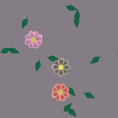 Yaprakları pürüzsüz arkaplan, vektör illüstrasyonu