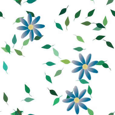 Yaprakları pürüzsüz arkaplan, vektör illüstrasyonu