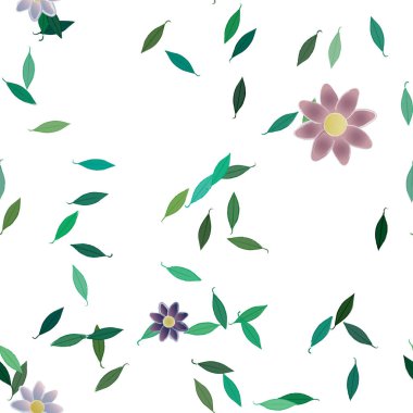 Yaprakları pürüzsüz arkaplan, vektör illüstrasyonu