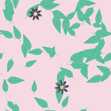 soyut çiçekler ve pürüzsüz arkaplan, vektör illüstrasyonu