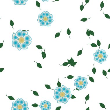 Yaprakları pürüzsüz arkaplan, vektör illüstrasyonu