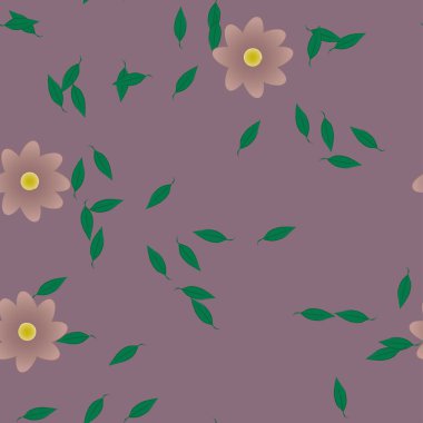 soyut çiçekler ve pürüzsüz arkaplan, vektör illüstrasyonu