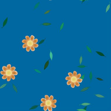 Yaprakları pürüzsüz arkaplan, vektör illüstrasyonu