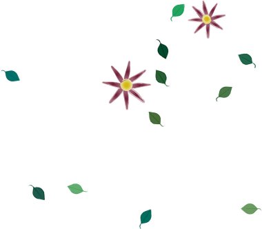 Yaprakları pürüzsüz arkaplan, vektör illüstrasyonu