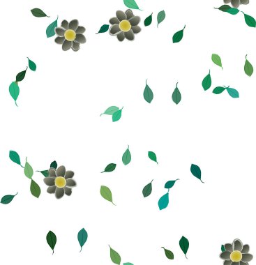 Yaprakları pürüzsüz arkaplan, vektör illüstrasyonu