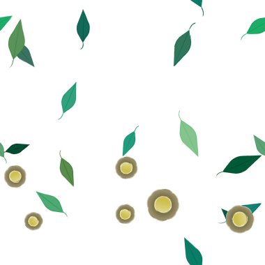 Yaprakları pürüzsüz arkaplan, vektör illüstrasyonu