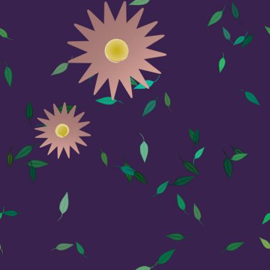 Yaprakları pürüzsüz arkaplan, vektör illüstrasyonu