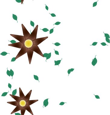 Yaprakları pürüzsüz arkaplan, vektör illüstrasyonu