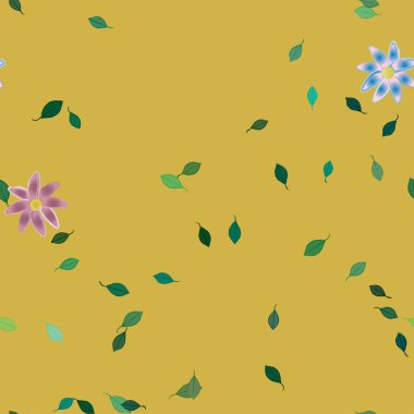 Yaprakları pürüzsüz arkaplan, vektör illüstrasyonu