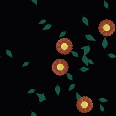 Yaprakları pürüzsüz arkaplan, vektör illüstrasyonu