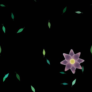 Yaprakları pürüzsüz arkaplan, vektör illüstrasyonu