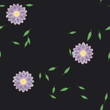 Yaprakları pürüzsüz arkaplan, vektör illüstrasyonu