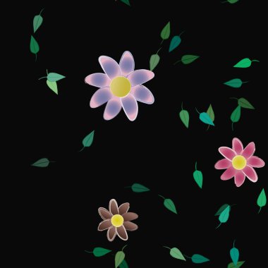 Yaprakları pürüzsüz arkaplan, vektör illüstrasyonu