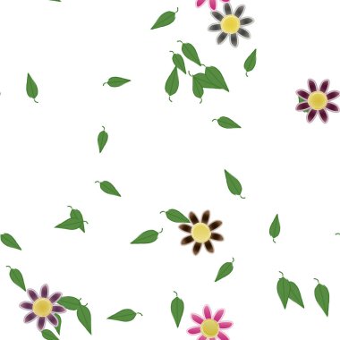 Yaprakları pürüzsüz arkaplan, vektör illüstrasyonu