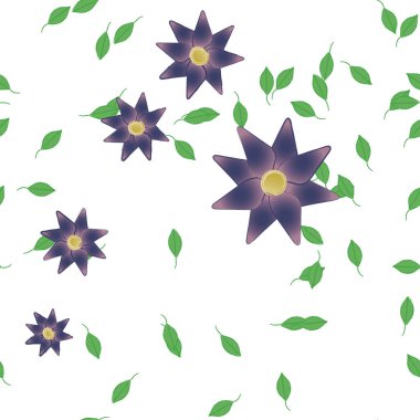 Yaprakları pürüzsüz arkaplan, vektör illüstrasyonu