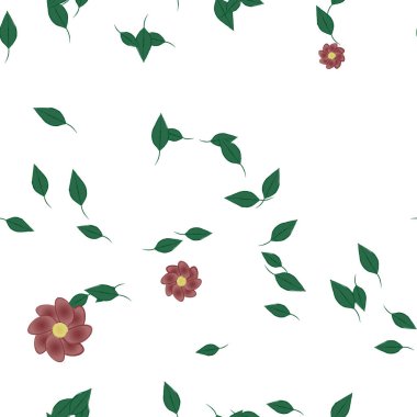 Yaprakları pürüzsüz arkaplan, vektör illüstrasyonu