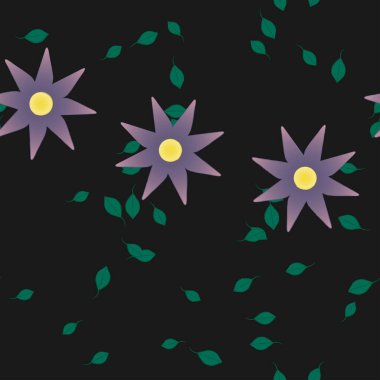 Yaprakları pürüzsüz arkaplan, vektör illüstrasyonu