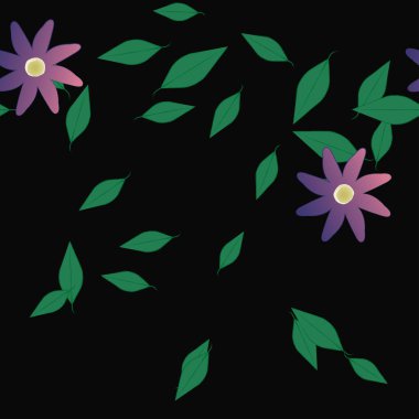 Yaprakları pürüzsüz arkaplan, vektör illüstrasyonu