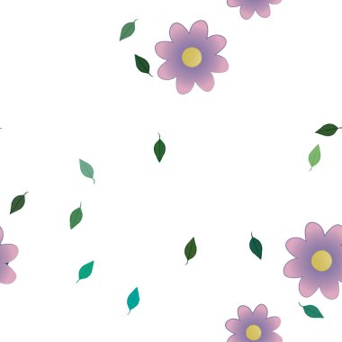 Yaprakları pürüzsüz arkaplan, vektör illüstrasyonu