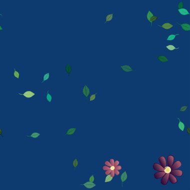 Yaprakları pürüzsüz arkaplan, vektör illüstrasyonu