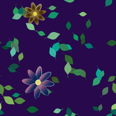 Yaprakları pürüzsüz arkaplan, vektör illüstrasyonu