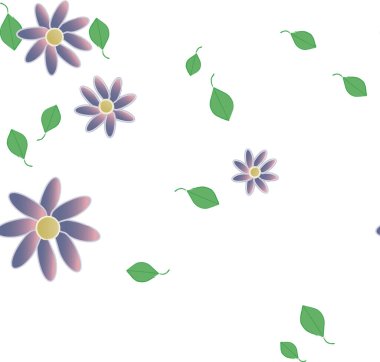 Yaprakları pürüzsüz arkaplan, vektör illüstrasyonu