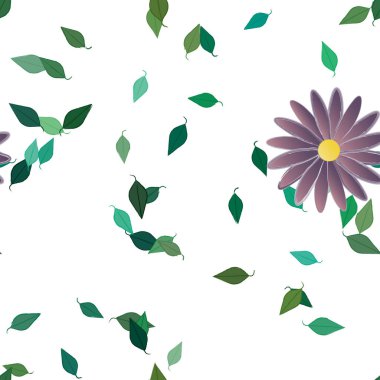 Yaprakları pürüzsüz arkaplan, vektör illüstrasyonu