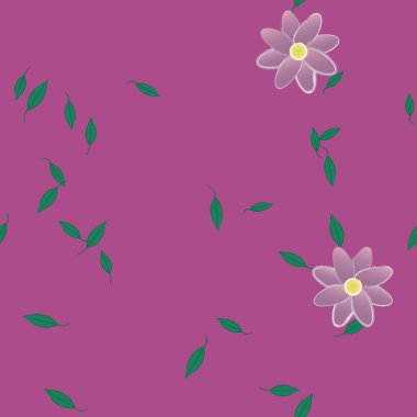 soyut çiçekler ve pürüzsüz arkaplan, vektör illüstrasyonu