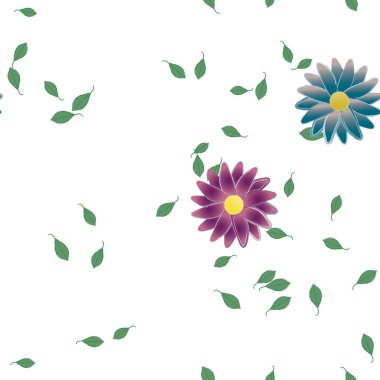 Yaprakları pürüzsüz arkaplan, vektör illüstrasyonu