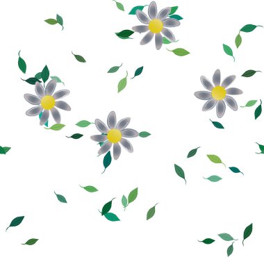 soyut çiçekler ve pürüzsüz arkaplan, vektör illüstrasyonu