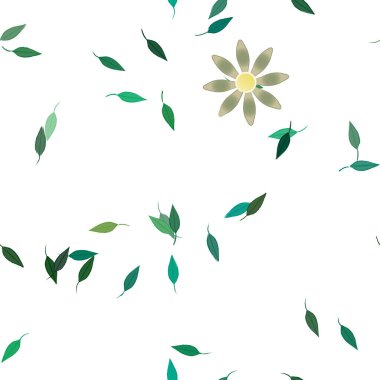 Yaprakları pürüzsüz arkaplan, vektör illüstrasyonu