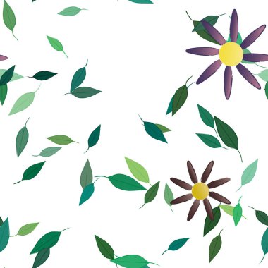 soyut çiçekler ve pürüzsüz arkaplan, vektör illüstrasyonu