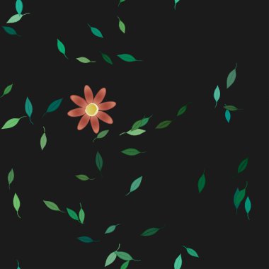 Yaprakları pürüzsüz arkaplan, vektör illüstrasyonu