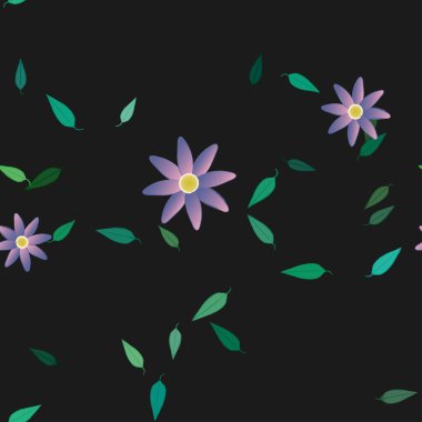 Yaprakları pürüzsüz arkaplan, vektör illüstrasyonu