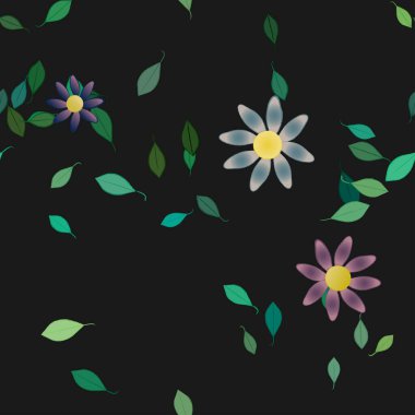 Yaprakları pürüzsüz arkaplan, vektör illüstrasyonu