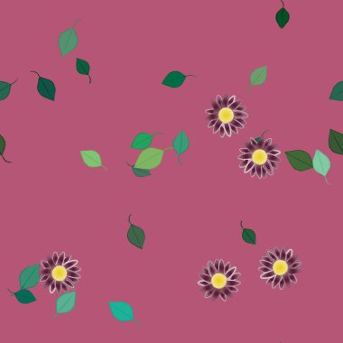 Yaprakları pürüzsüz arkaplan, vektör illüstrasyonu