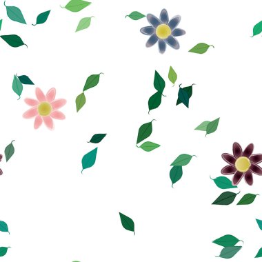 Yaprakları pürüzsüz arkaplan, vektör illüstrasyonu