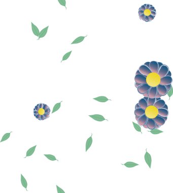 Yaprakları pürüzsüz arkaplan, vektör illüstrasyonu