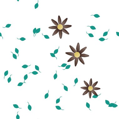 Yaprakları pürüzsüz arkaplan, vektör illüstrasyonu