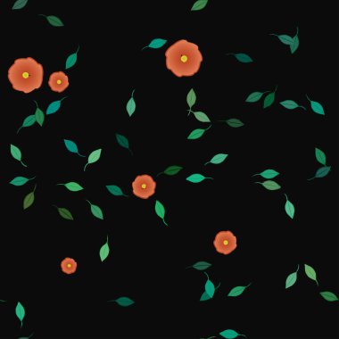 Yaprakları pürüzsüz arkaplan, vektör illüstrasyonu