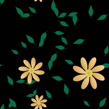 Yaprakları pürüzsüz arkaplan, vektör illüstrasyonu